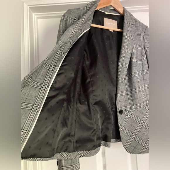 Banana Republic plaid wool peplum blazer, size 4 - Picture 4 of 16